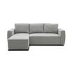 Ecksofa Pharell - Schwarz/Grau, Basics, Textil (155/230cm) - Livetastic