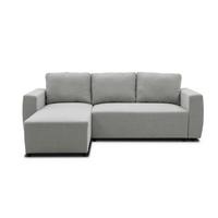 Ecksofa Pharell - Schwarz/Grau, Basics, Textil (155/230cm) - Livetastic