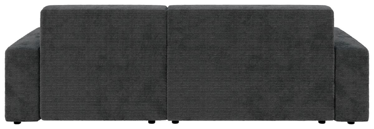 Ecksofa Wien Dunkelgrau S: 246x162 cm - Dunkelgrau/Schwarz, MODERN, Textil (246/162cm) - Trendmanufaktur