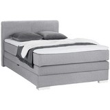 Boxspringbett mit Topper & Bettkasten 140x200 Alexandra - Hellgrau/Grau, MODERN, Holz (140/200cm)