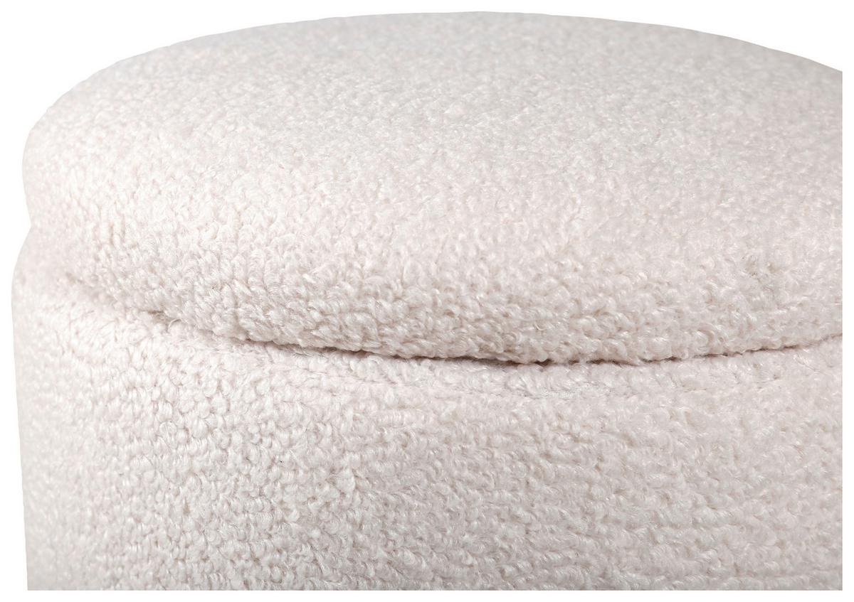 Pouf Limpen - Weiß, Design, Textil (32/40/32cm) - Livetastic
