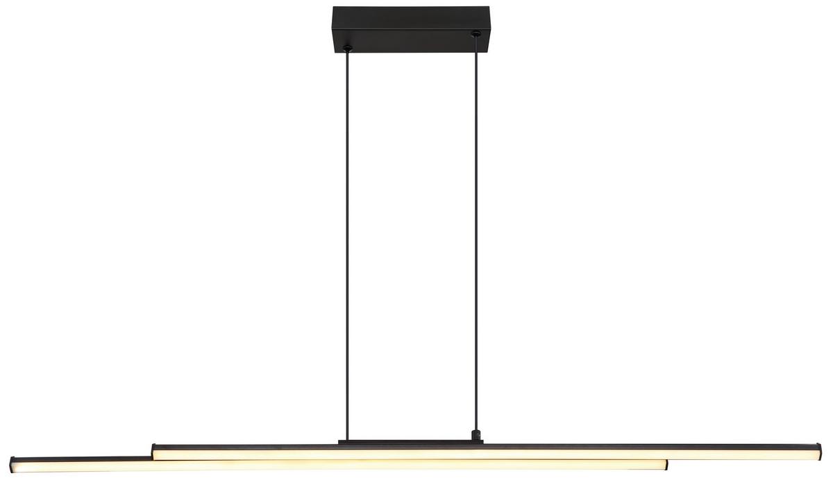 Led Függőlámpa 67342-24h Kirina - fekete/fehér, Design, műanyag/fém (110/6/120cm) - Globo