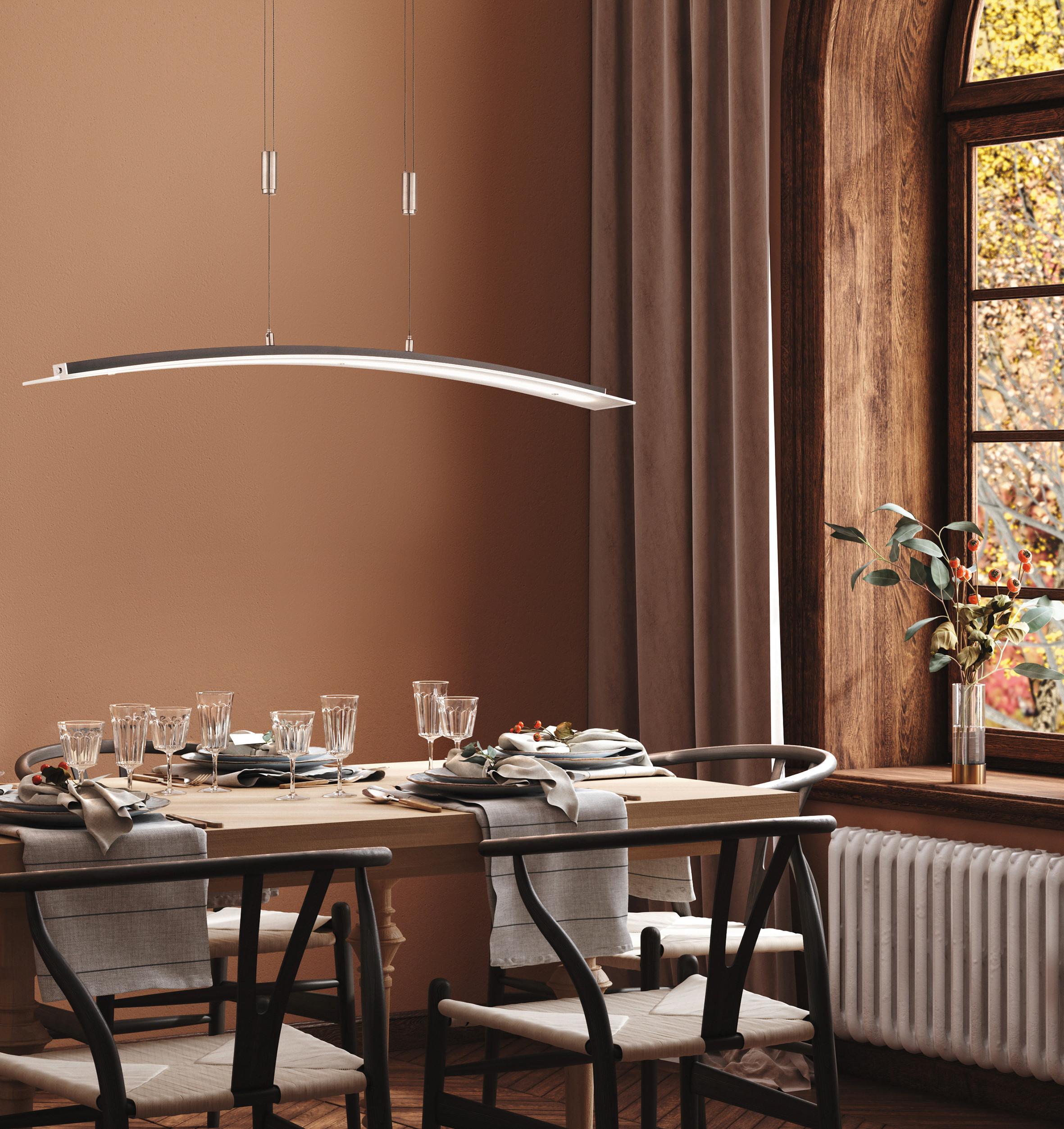 LED-Hängeleuchte Metis Schwarz D:  90 cm - Schwarz, Design, Metall (90/150cm) - Fischer & Honsel