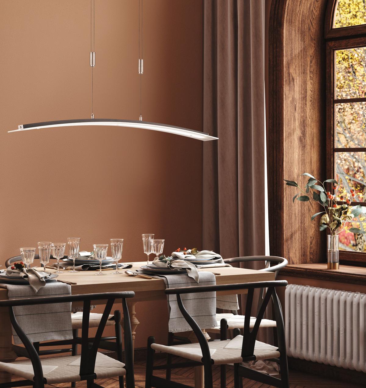 LED-Hängeleuchte Metis Schwarz D:  90 cm - Schwarz, Design, Metall (90/150cm) - Fischer & Honsel