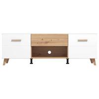 Tv-elem Bretagne - tölgyfa/fehér, Modern, faalapú anyag (147/50/41,5cm) - Best Price