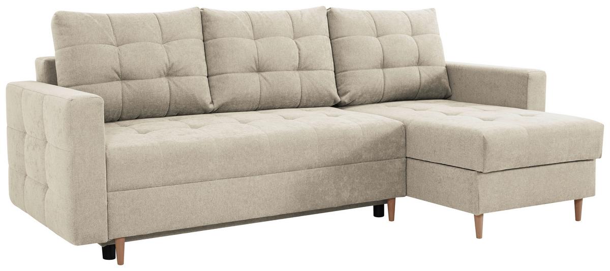 Ecksofa Asti Creme S: 232x141 cm - Creme, Design, Textil (232/141cm) - MID.YOU
