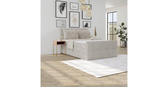 Boxspringbett mit Topper und Bettkasten 140x200 Medino - Beige, KONVENTIONELL, Holz/Holzwerkstoff (140/200cm) - Luca Bessoni