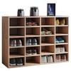 Schuhschrank Hinsol Eiche Dekor 16 Fächer B: 92 cm - Eichefarben, KONVENTIONELL, Holzwerkstoff (92/67/33cm) - MID.YOU