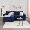 Ecksofa Dallas - Schwarz/Dunkelblau, MODERN, Holz/Kunststoff (258/173cm)