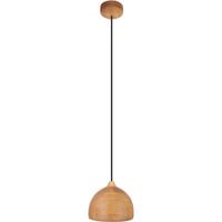 HÄNGELEUCHTE 8550133 Acorn I - Erle/Schwarz - Erlefarben/Schwarz, Natur, Holz (17.5/90-140cm)