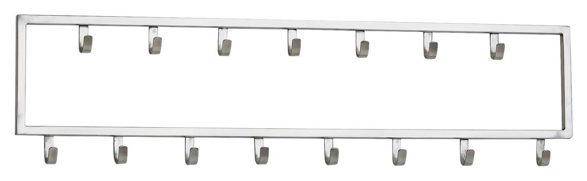 Wandgarderobe Wohhnling Silberfarben B:80 Cm - Silberfarben, MODERN, Metall (80/20/4cm) - MID.YOU
