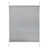 Plissee Solid Crash Silber B: 60 Cm, Ohne Bohren/verspannt - Silberfarben, Basics, Kunststoff/Textil (60/130cm)