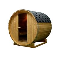 Saunafass Tromsö Fichtefarben B: 180 cm - Fichtefarben, KONVENTIONELL, Glas/Holz (189/180/191,5cm) - Sanotechnik