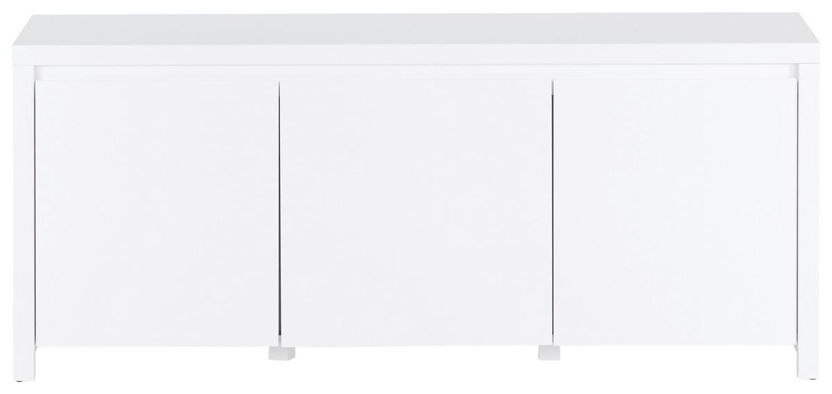Médiaállvány 143/61 Cm - fehér, Modern, faalapú anyag (143,2/61/40cm)