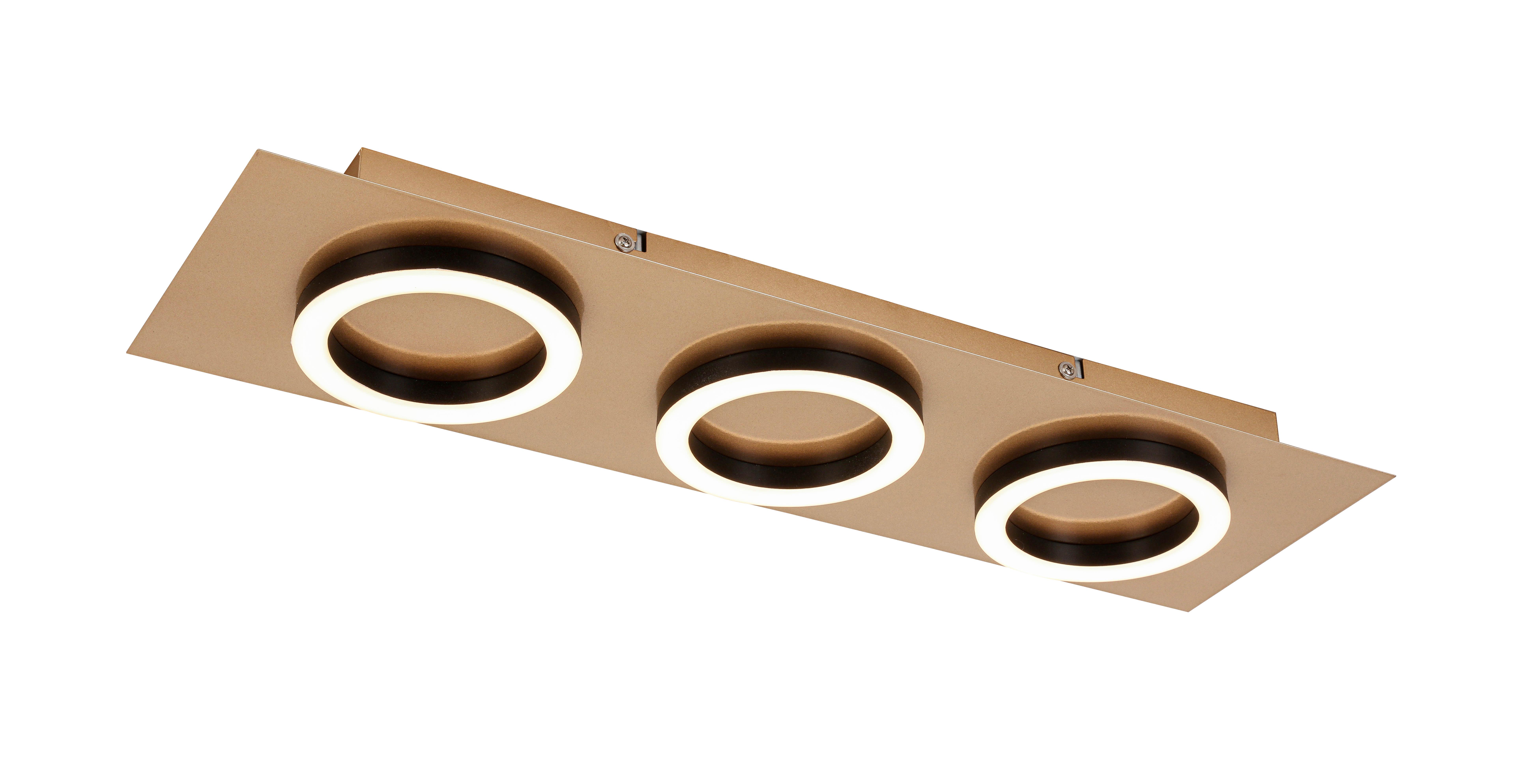 STROPNÍ LED SVÍTIDLO EMILORE - černá/cappuccino, Moderní, kov/plast (60/18/5,1cm) - Mömax