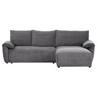 Ecksofa Cuty Dunkelgrau S: 266x180 cm - Dunkelgrau/Schwarz, KONVENTIONELL, Textil (266/180cm) - MID.YOU