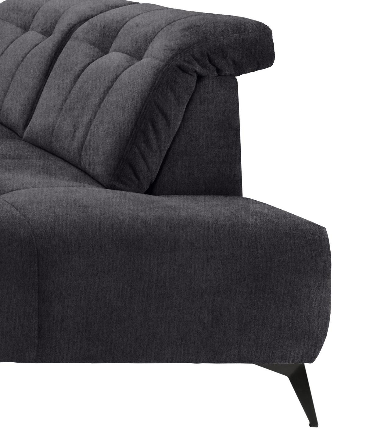 Ecksofa, Sitzvorzug Elektrisch Sano, Anthrazit, 180x337x200cm - Anthrazit/Schwarz, MODERN, Textil (180/337/200cm) - Livetastic
