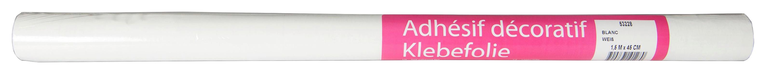 Klebefolie Uni Weiß Basic-Line 45x150 Cm - Weiß, KONVENTIONELL, Kunststoff (45/150cm)