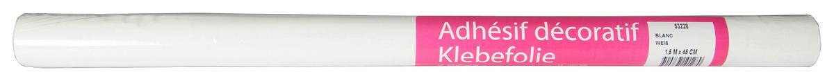 Klebefolie Uni Weiß Basic-Line 45x150 cm - Weiß, KONVENTIONELL, Kunststoff (45/150cm)