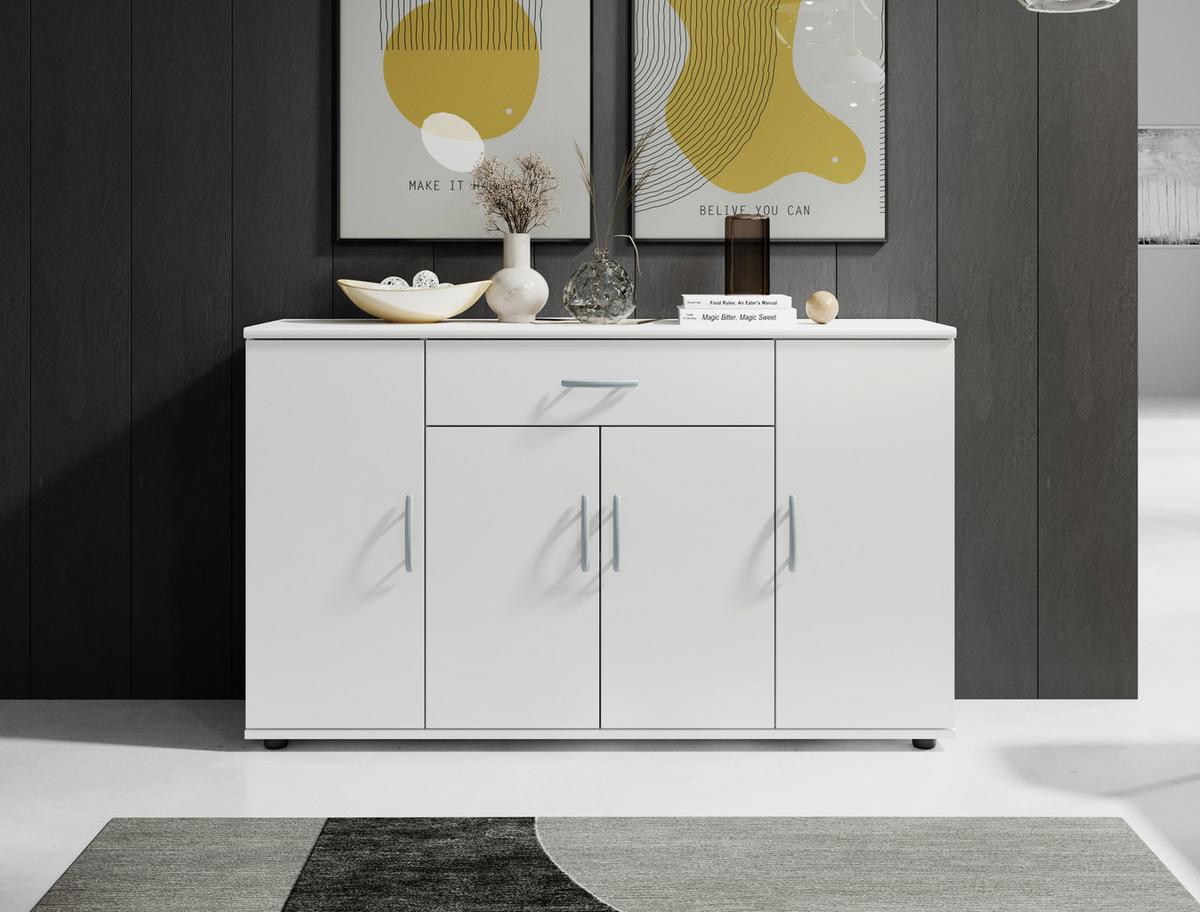Komód Lilly 118/70cm - fehér, Konventionell, faalapú anyag (118/70/30cm) - Carryhome
