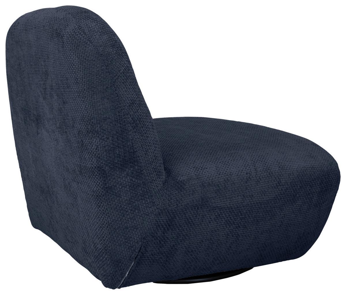 Relaxsessel Bunty Dunkelblau B: 85 Cm - Schwarz/Dunkelblau, Basics, Textil (85/74/85cm) - Livetastic