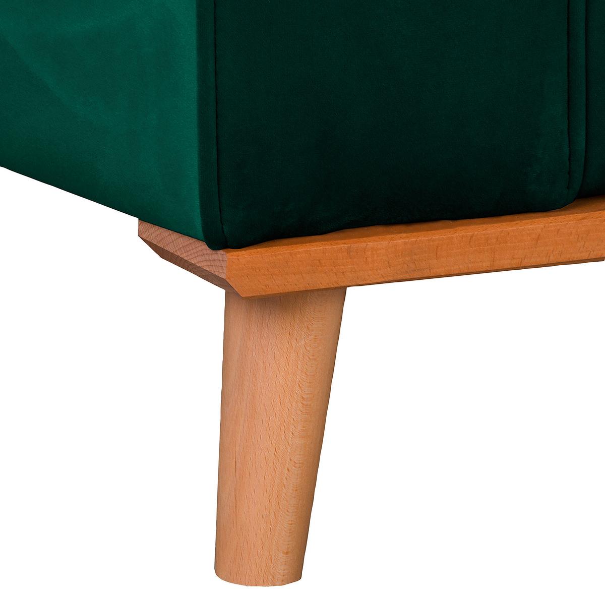 Ecksofa Beata Grün S: 230x150 cm - Wengefarben/Grün, Design, Textil (230/150cm) - Livetastic