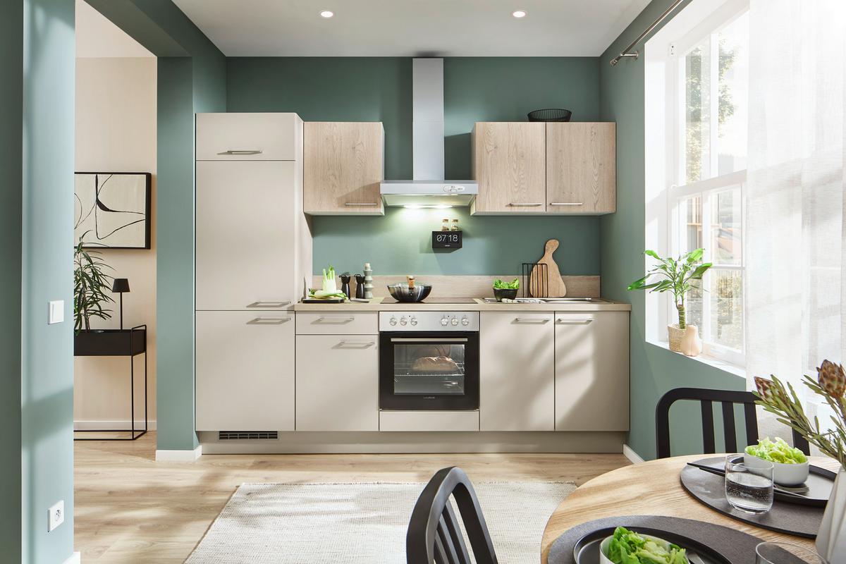 Küchenblock Pn80/pn100 - Kaschmir/Eichefarben, MODERN, Holzwerkstoff (260cm) - Pino