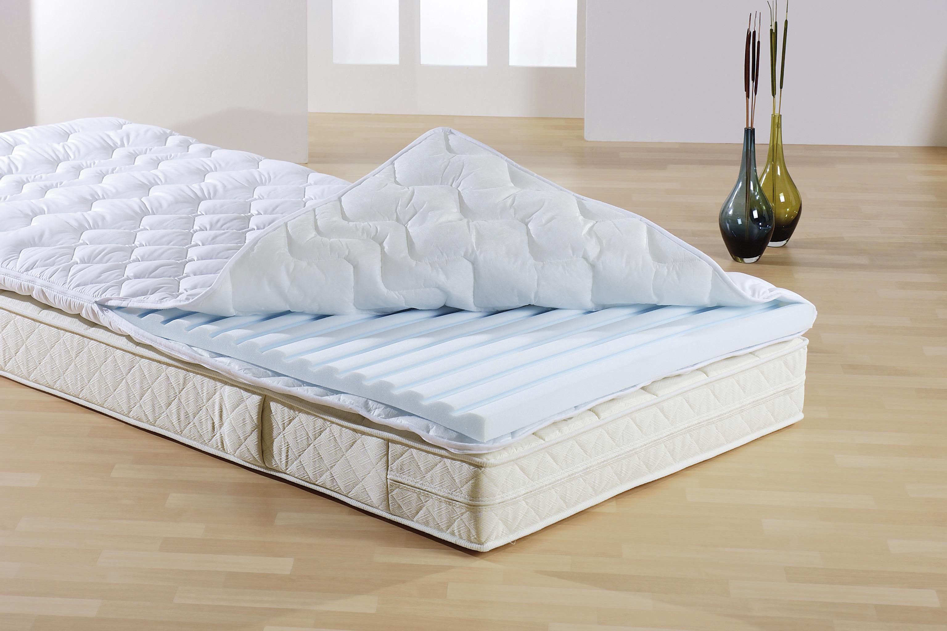 Topper Medisan Ergomed 120x 200 cm Polyurethanschaumkern - Weiß, Basics, Textil (120/200cm) - FAN