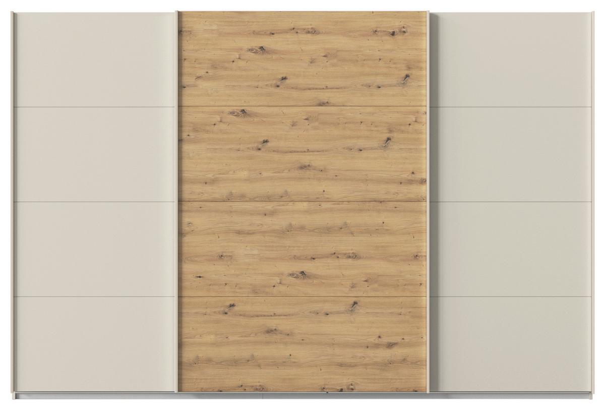 Schwebetürenschrank Feldkirch 315cm Champagner/eiche Artisan - Champagner/Eiche Artisan, Trend, Holzwerkstoff (315/229/61cm) - Luca Bessoni