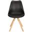Stolička Lilly - farby dubu/čierna, Moderný, drevo/plast (48/81/57cm) - Modern Living Stolička Lilly - farby dubu/čierna, Moderný, drevo/plast (48/81/57cm) - Modern Living
