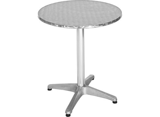 Bistrotisch Mara Ø 60cm Edelstahl - Alufarben, KONVENTIONELL, Kunststoff/Metall (60/70cm) - Ombra Bistrotisch Mara Ø 60cm Edelstahl - Alufarben, KONVENTIONELL, Kunststoff/Metall (60/70cm) - Ombra