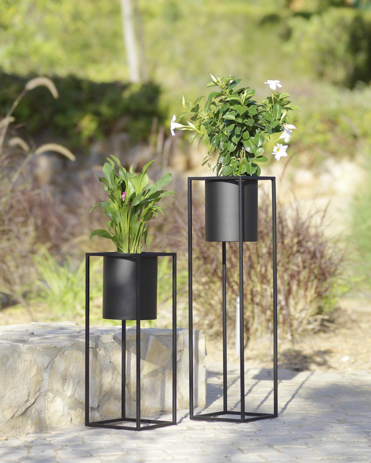 OBAL NA KVĚTINÁČ KIARA -AKT- -TOP- - černá, Lifestyle, kov (20,8/55,5cm) - Mömax