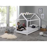 Hausbett Cabane 90x200 Cm Kiefer Weiß - Weiß, MODERN, Holz (90/200cm) - Vipack