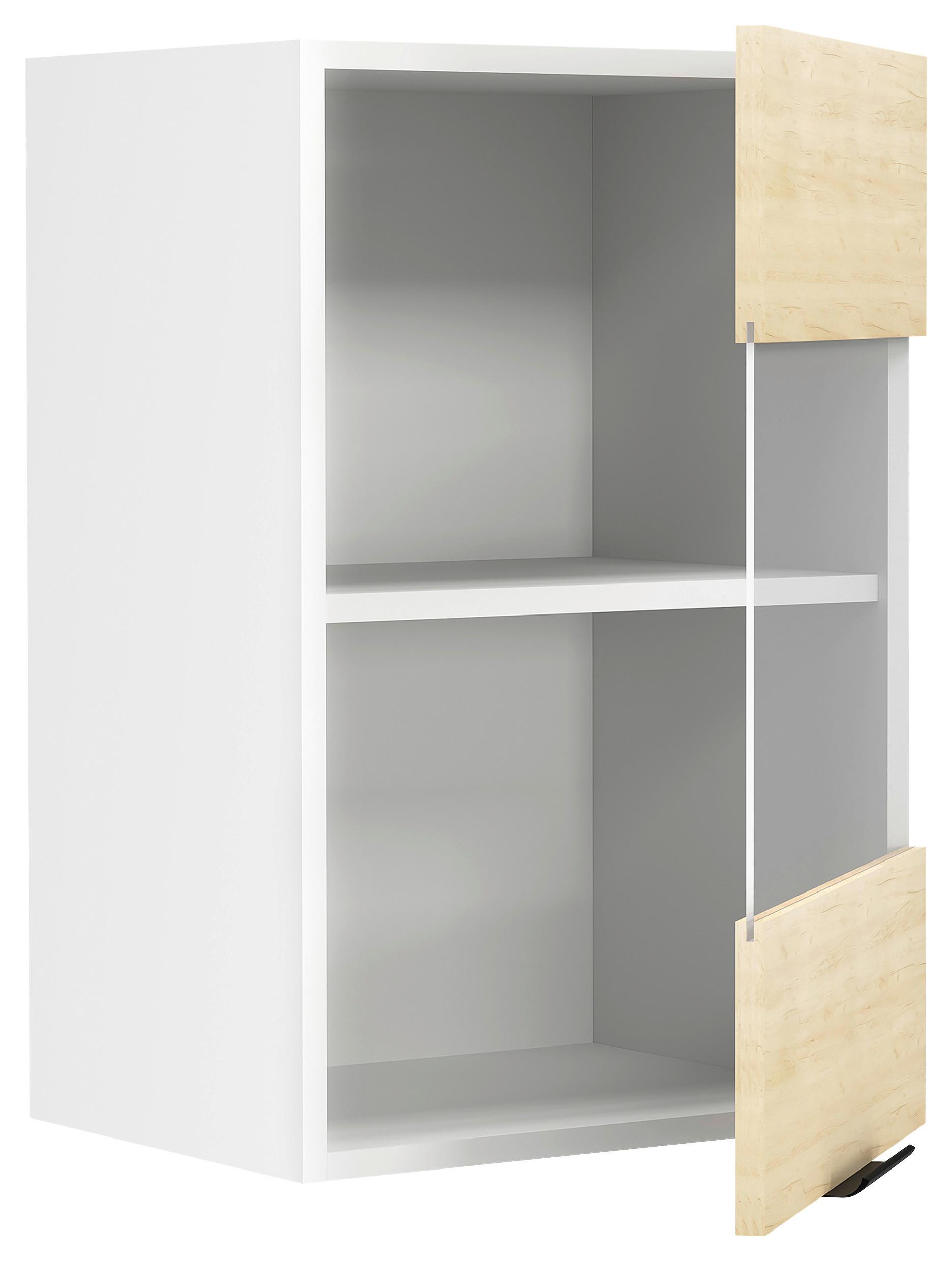 Küchenoberschrank Fasola Honigeiche/weiß B: 40 Cm - Honigeiche/Weiß, Trend, Glas/Holzwerkstoff (40/60/31cm) - MID.YOU