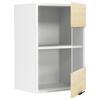 Küchenoberschrank Fasola Honigeiche/weiß B: 40 Cm - Honigeiche/Weiß, Trend, Glas/Holzwerkstoff (40/60/31cm) - MID.YOU