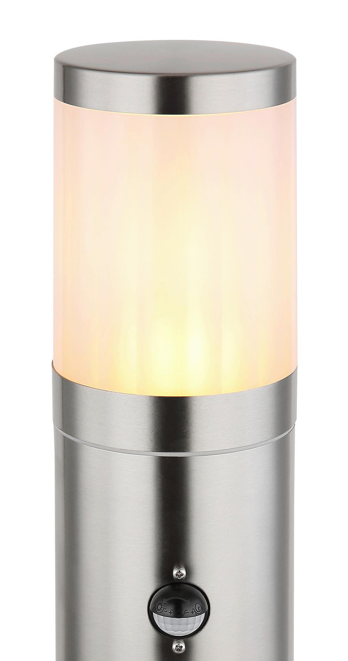 Außenleuchte Xeloo 60 Watt Edelstahl, Bodenmontage - Silberfarben, Basics, Kunststoff/Metall (14/80cm) - Globo