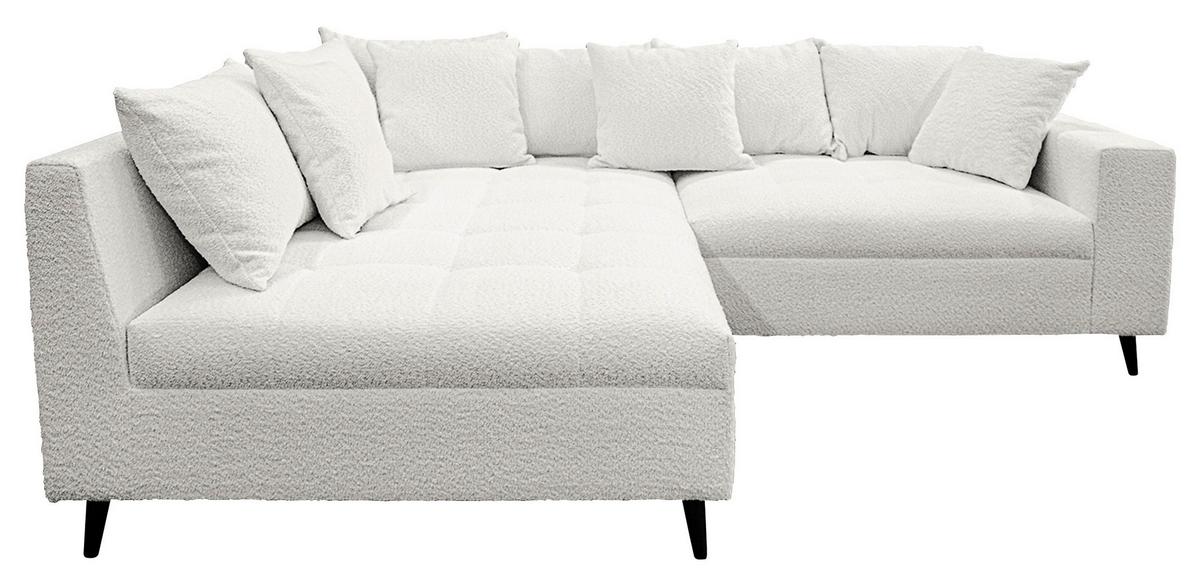 Ecksofa Pruno, Hellgrau S: 174x247 Cm - Hellgrau/Schwarz, Design, Textil (174/247cm) - MID.YOU