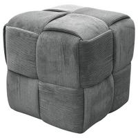 POUF Urban Grau gepolstert - Grau, Design, Textil (40/41/40cm) - MID.YOU