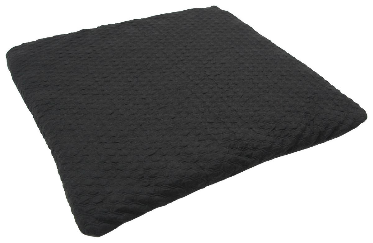 Sitzkissen Medisit I 42x39 cm Schwarz - Schwarz, MODERN, Textil (42/2/39cm) - MID.YOU