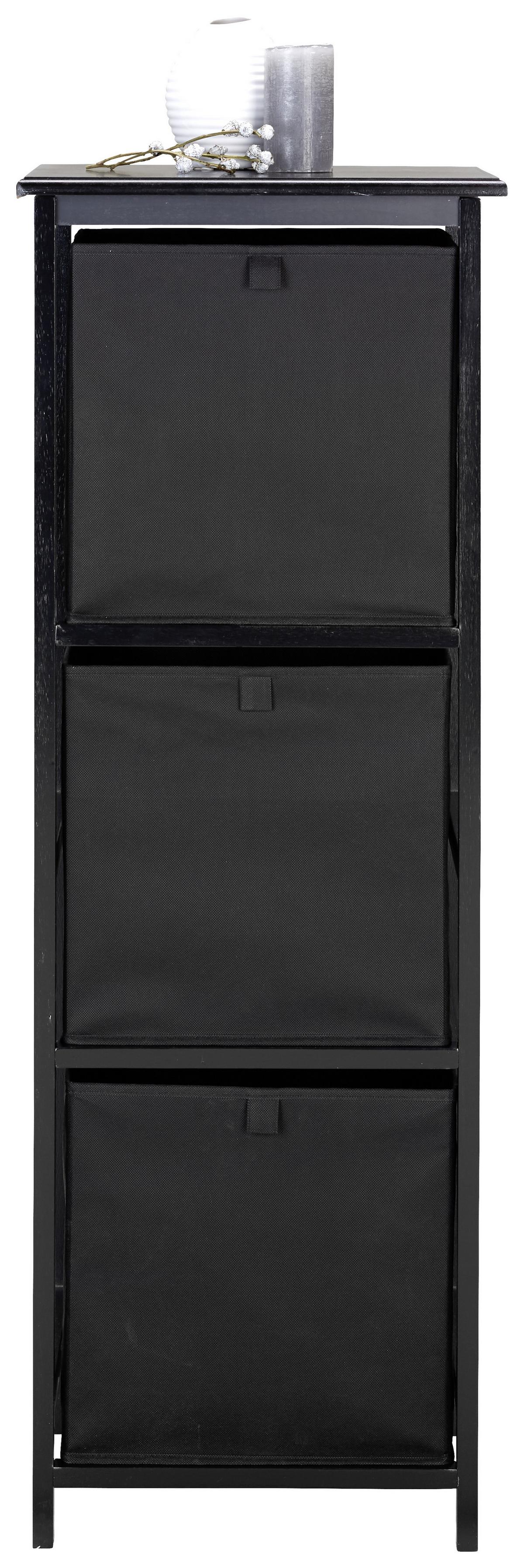 REGÁL NINO - čierna, Modern, drevo/kompozitné drevo (37/114,5/32cm) - Based