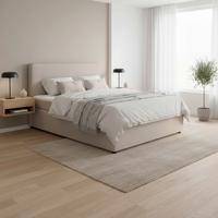 Boxspringová posteľ MARCO 160x200, sivohnedá - čierna/taupe, Modern, drevo/textil (160/200cm) - Bessagi Home