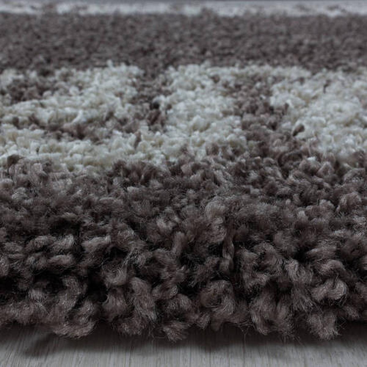 Hochflor Teppich Taupe Naturfaser Hera Ø 200 Cm - Taupe, Design, Textil (200cm)