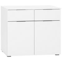 Kommode Alabama, Weiß B: 80 Cm - Alufarben/Weiß, MODERN, Holzwerkstoff (80/81/42cm) - Rauch Möbel