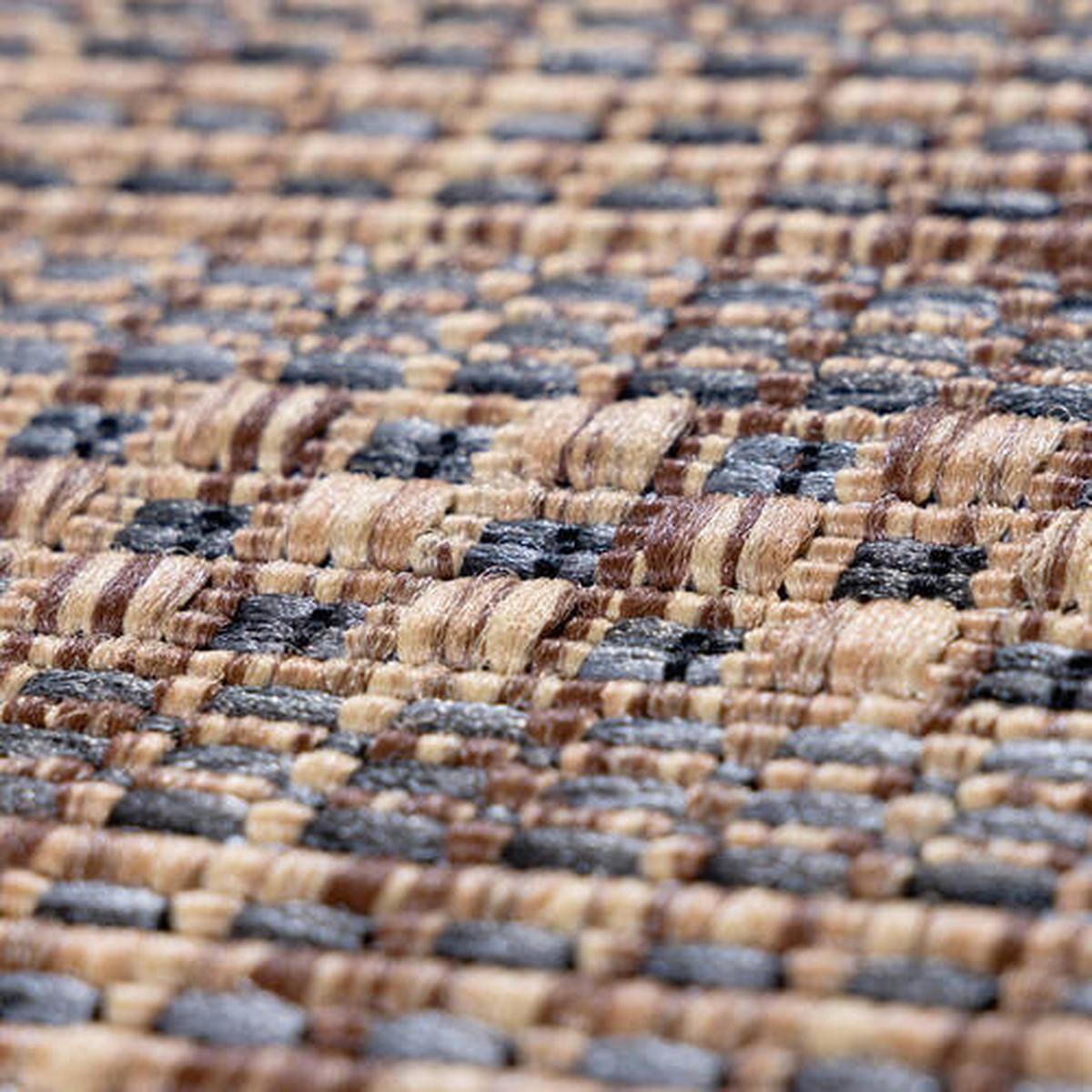 Outdoorteppich Zagora - Schwarz/Braun, Basics, Textil (80/150cm) - Novel