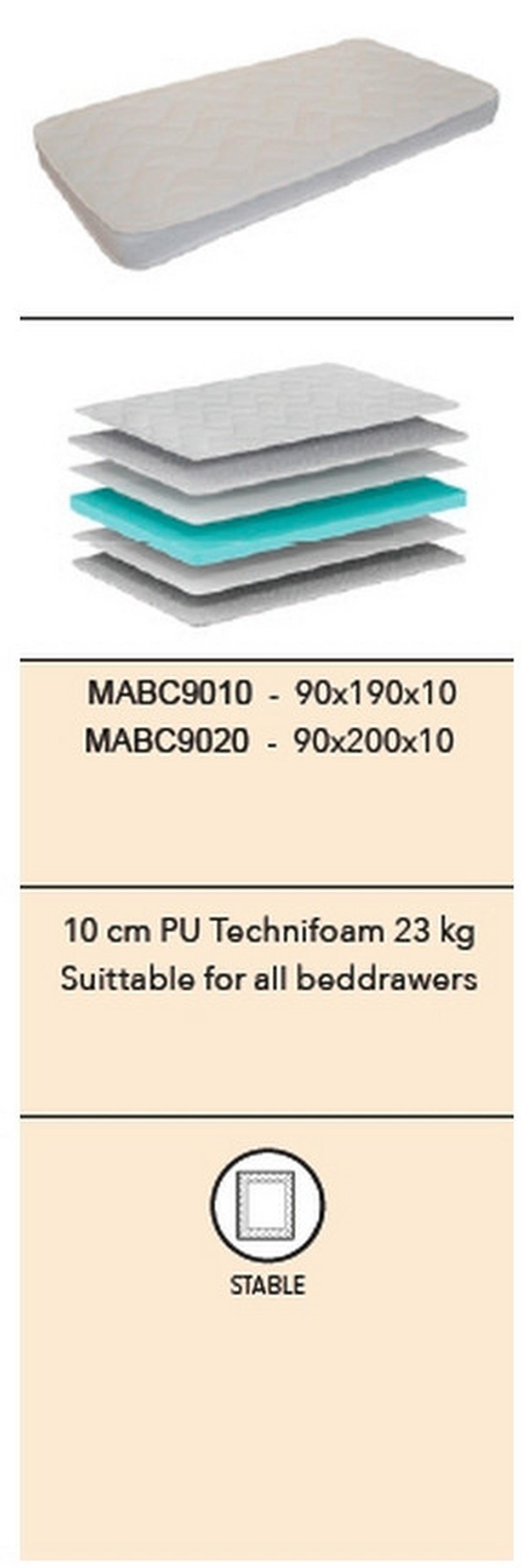 KALTSCHAUMMATRATZE Basic Cool Beige 90x200cm - Beige, Basics, Textil (90/200cm) - Vipack