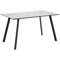 Jedálenský stôl GEORGE 140x80 - čierna/sivá, Konventionell, kov/kompozitné drevo (140/76/80cm)