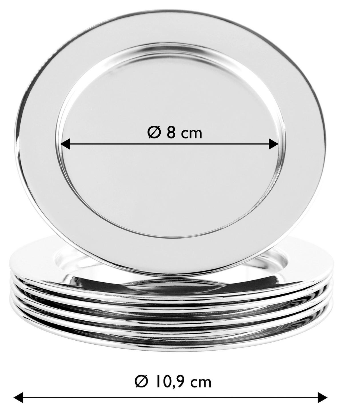 UNTERSETZER ECHTWERK GLASUNTERSETZER-SET - Silberfarben, Design, Metall (10,9cm) - Echtwerk
