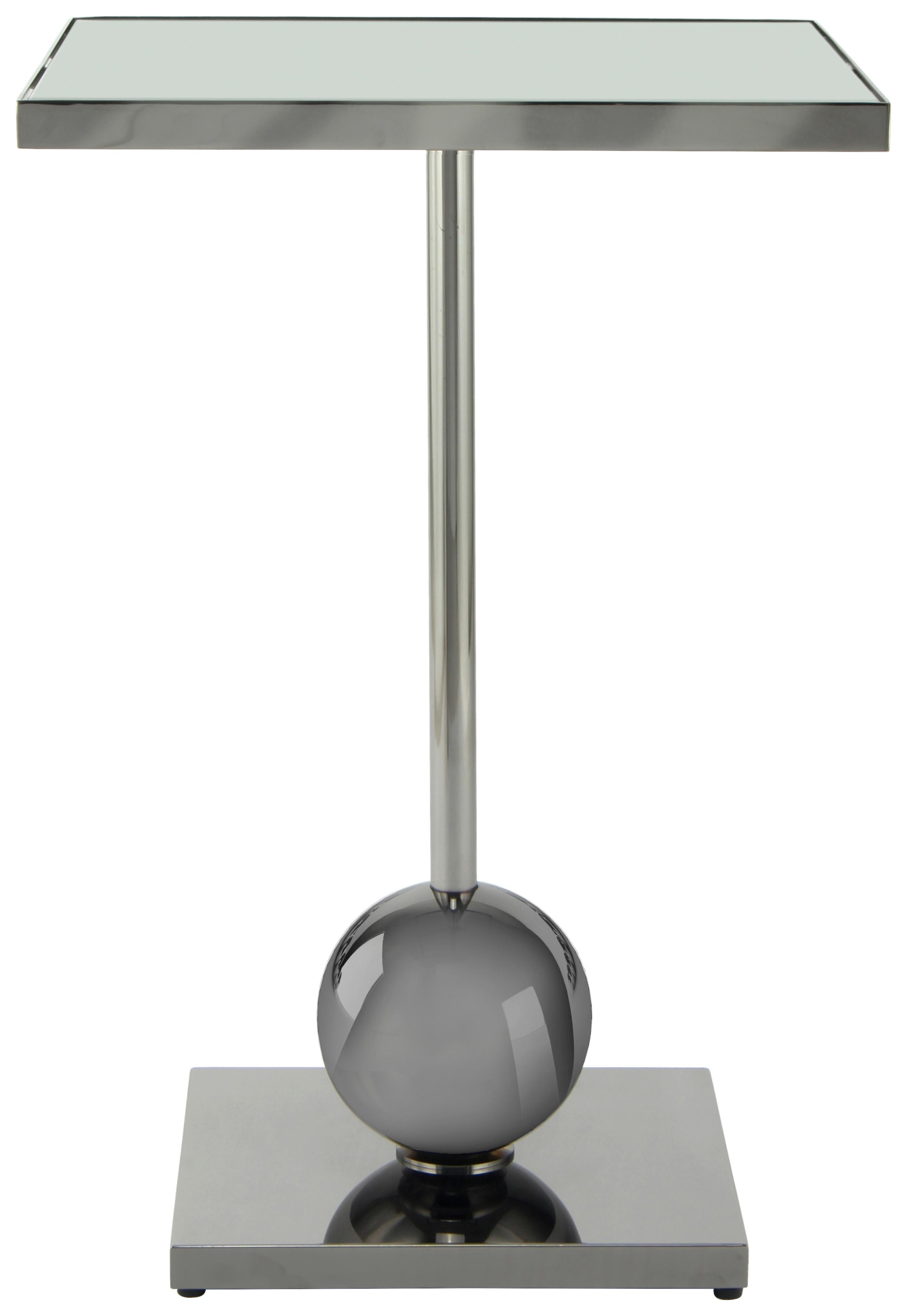 Beistelltisch Leva 125 Graphitfarben B: 42 cm - Graphitfarben, Design, Glas/Metall (42/42/62cm) - Kayoom