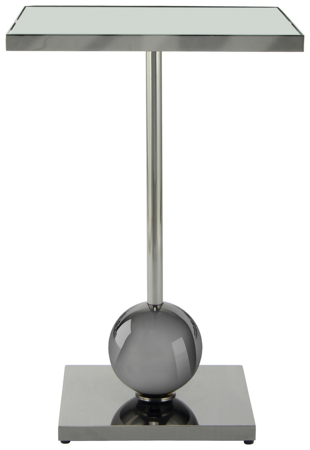 Beistelltisch Leva 125 Graphitfarben B: 42 Cm - Graphitfarben, Design, Glas/Metall (42/42/62cm) - Kayoom