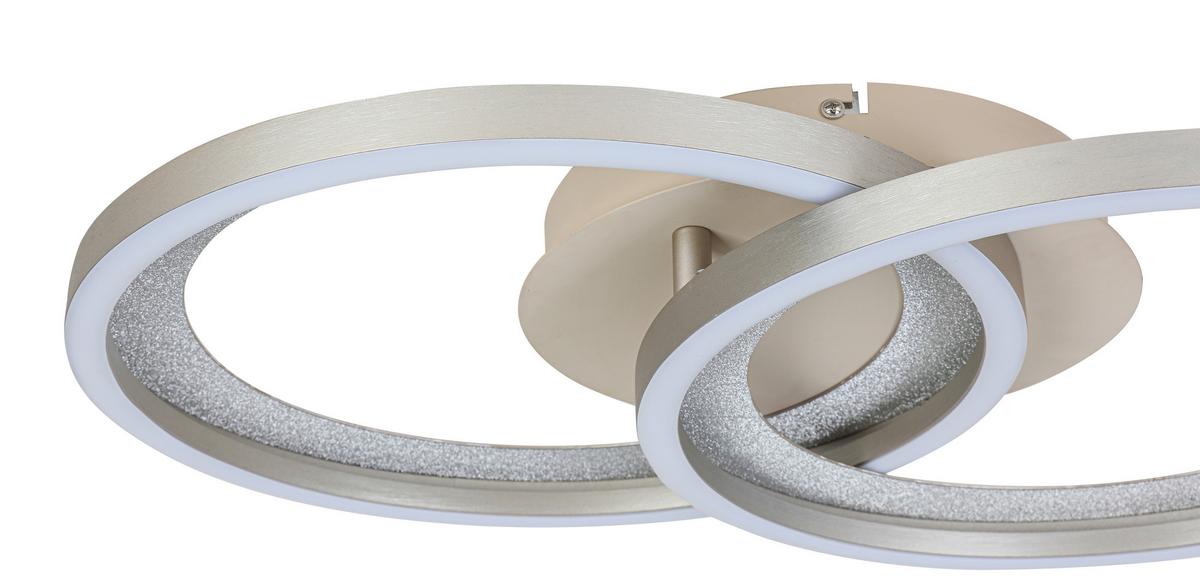 STROPNÉ LED SVIETIDLO KRISTA - piesková/šampanská, Modern, kov/plast (53,5/33,5/7,5cm) - Mömax